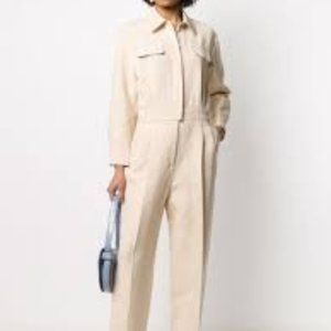 New: Uno Belted Cotton-linen-blend Jumpsuit